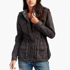 Lucky Brand Women's Military Utility Jacket Full Zip Olive Green -‎  Size M